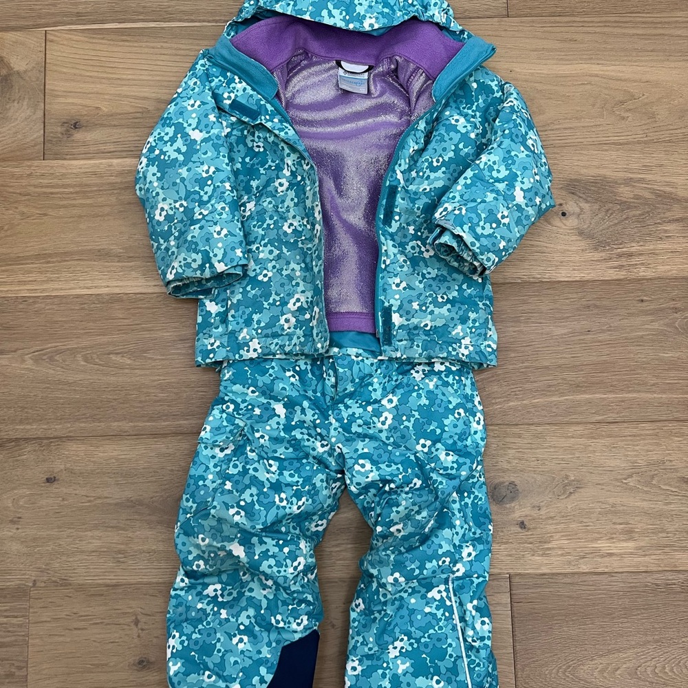 Columbia Teal Floral Jacket